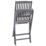 vidaXL Chaises pliables d'extérieur lot de 4 et coussins Bois d'acacia