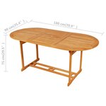 vidaXL Ensemble à manger de jardin 7 Pièces coussins Bois de teck massif