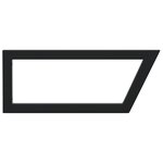 vidaXL Supports d'étagères pour lavabo 2 Pièces noir trapèze acier