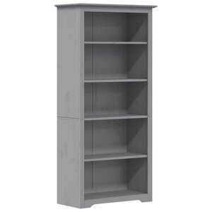 vidaXL Bibliothèque BODO gris 82x40x173 cm bois pin massif 5 niveaux