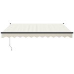 vidaXL Auvent rétractable crème 3 5x2 5 m tissu et aluminium