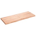 vidaXL Dessus de table marron clair bois chêne massif traité