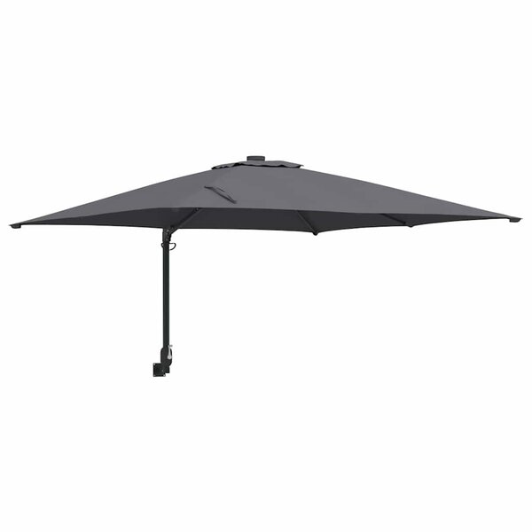 vidaXL Parasol de jardin Anthracite et noir 248.5 x 247.5 x 160 cm