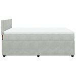 vidaXL Sommier à lattes de lit et matelas Gris clair 140x200cm Velours
