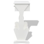 vidaXL Porte-revues Melrose Blanc