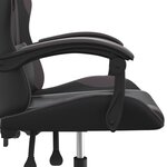 vidaXL Chaise de jeu pivotante Noir et gris Similicuir