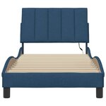 vidaXL Cadre de lit sans matelas bleu 80x200 cm tissu