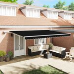 vidaXL Auvent Rétractable avec 500 × 300 cm Noir