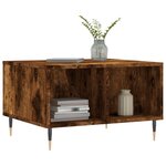 vidaXL Table basse Chêne fumé 60x50x36 5 cm Bois d'ingénierie