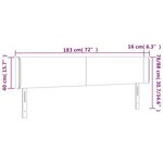 vidaXL Tête de lit à LED Vert foncé 183x16x78/88 cm Velours
