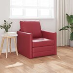 vidaXL Sofa Lit de Sol Rouge bordeaux 74 x 77 x 81 cm Faux cuir
