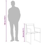 vidaXL Ensemble à manger de jardin 9 Pièces noir textilène