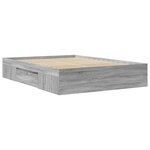 vidaXL Cadre de lit sonoma gris 140x190 cm bois d'ingénierie