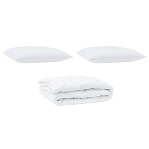 vidaXL Duvet avec coussins Argyle 3 Pièces Blanc 200 x 220 cm Microfibre