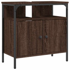 vidaXL Armoire lavabo de salle de bain chêne marron 60x30x60 cm