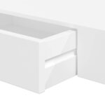 vidaXL Étagères murales avec tiroirs 2 Pièces Blanc 48 cm