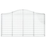 vidaXL Paniers à gabions arqués 5 Pièces 200x30x100/120 cm Fer galvanisé