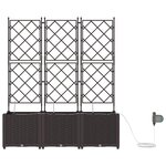 vidaXL Pots de jardin Marron 120 x 40 x 142 cm Acier