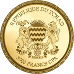 Monnaie HOLY SPIRIT 1/200 Oz Or 5000 Francs Chad (PRÉCOMMANDE)