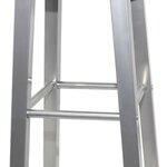 vidaXL Tabourets de bar lot de 4 argenté et marron MDF