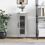 vidaXL Buffet Sonoma gris 34 5x34x90 cm Bois d'ingénierie