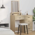 vidaXL Coiffeuse Chêne Sonoma 50 x 41 x 140 cm Bois d'ingénierie