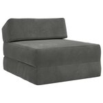 vidaXL Canapé-lit pliable Gris foncé 60 x 70 x 41 cm Tissu
