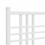 vidaXL Cadre de lit métal avec tête de lit blanc 140x200 cm