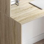 vidaXL Bureau Chêne sonoma 102 x 50 x 124 cm Bois d'ingénierie