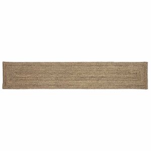 vidaXL Tapis Naturel et noir 80 x 400 cm Jute