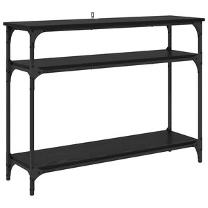 vidaXL Table console Chêne noir 100 x 29 x 75 cm Bois d'ingénierie