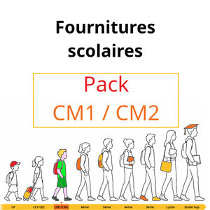 Kit de fournitures scolaires pour un·e élève de CM1/CM2