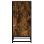 vidaXL Buffet chêne fumé 35 5x35x76 cm bois d'ingénierie et métal