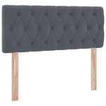 vidaXL Lit de Rangement avec matelas Gris foncé 120 x 200 cm Velours