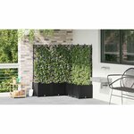 vidaXL Bac à fleurs avec Treillis 5 Pièces Noir 120 x 120 x 143 cm PP