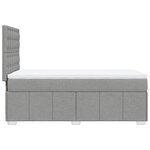 vidaXL Sommier à lattes de lit avec matelas Gris clair 100x200cm Tissu