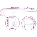 vidaXL Auvent avec Blanc 4 5 × 3 5 m Métal