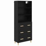 vidaXL Haut Armoire Chêne noir 69 5 x 32 5 x 180 cm Bois d'ingénierie
