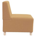 vidaXL Fauteuil sans accoudoirs beige 55 cm tissu imitation laine bouclée