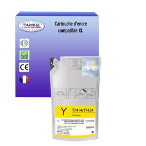 Cartouche compatible avec Epson SureColor SC-F7170  SC-F7200 (nK) remplace Epson T7414- Jaune- 1 000ml