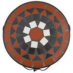 vidaXL Supports pour plantes 3 Pièces terre cuite et blanc céramique