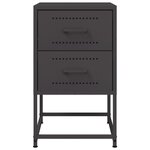 vidaXL Table de chevet noir 36x39x60 5 cm acier