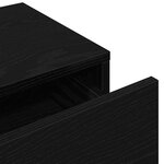 vidaXL Étagère murale avec tiroirs noir 80x33x17 cm bois d'ingénierie