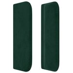 vidaXL Tête de lit avec oreilles Vert foncé 183x16x78/88 cm Velours