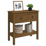 vidaXL Table console Marron miel 75x35x75 cm Bois massif de pin