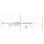 vidaXL Cadre de lit Blanc Bois de pin massif 160x200 cm