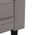 vidaXL Canapé Chesterfield 3 places taupe tissu