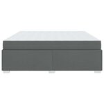 vidaXL Cadre de lit avec matelas Gris foncé 200 x 200 cm tissu