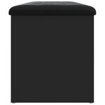 vidaXL Banc de rangement noir 102x42x45 cm bois d'ingénierie