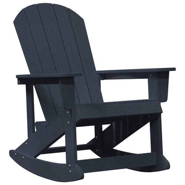 vidaXL Bergère à Bascule Adirondack Bleu Marine 73.5x92x90 cm HDPE
